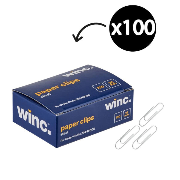 Paper Clips 28mm Box 100