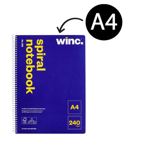 Spiral Notebook A4 240 Pages