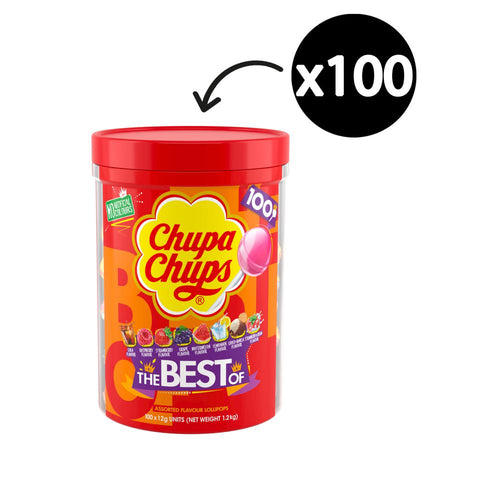 Chupa Chups Lollipops Best Of 100 Pack