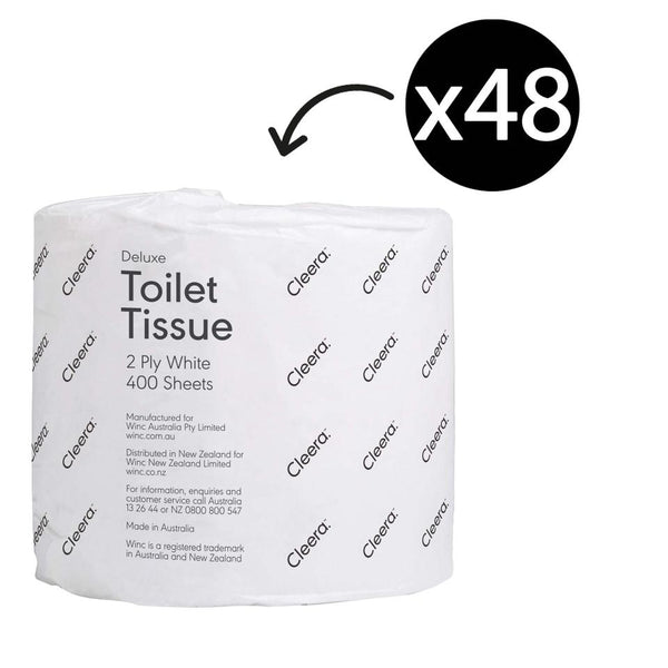 Toilet Tissue 2 Ply Roll 400 Sheets Carton 48