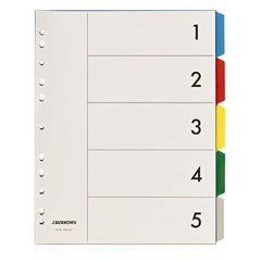 A4 5 Tab Dividers Polypropylene Extra Wide